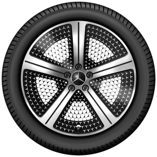 Cerchi da 20 pollici EQE SUV X294 a 5 razze neri originali Mercedes-Benz | A2944000300 7X23-X294