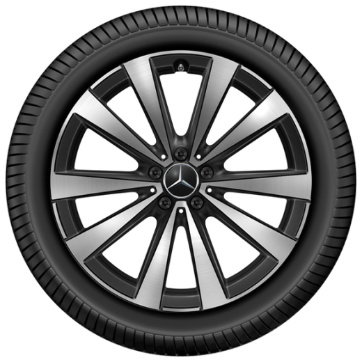 Llantas de 20 pulgadas EQS V297 negro Original Mercedes-Benz | A2974011900-7X23