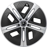 Llantas de 20 pulgadas EQS SUV X296 de 5 radios plata vanadio Original Mercedes-Benz