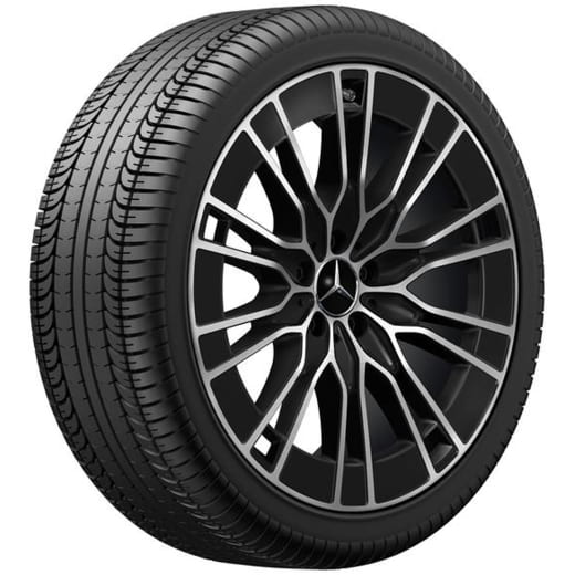 Ruedas de verano de 20 pulgadas Clase E W214 S214 negro Original Mercedes-Benz | Q440241110330/340