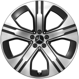21 inch velgenset EQE SUV X294 5-spaaks Aero zilver zwart Origineel Mercedes-Benz
