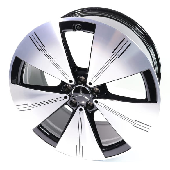 21 inch Mercedes velgen EQS V297 zwart Mercedes-Benz | A2974011100 9Y73-V297