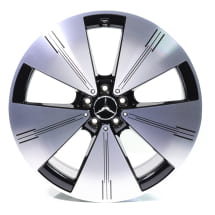 21 inch Mercedes velgen EQS V297 zwart Mercedes-Benz | A2974011100 9Y73-V297