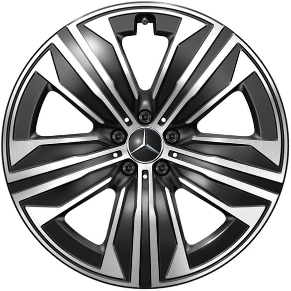 21-inch wheels EQS SUV X296 black 5-spokes Genuine Mercedes-Benz