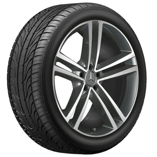 Juego de llantas de 21 pulgadas GLE Coupé C167 gris himalaya torneado brillante | A16740103/1100-7X21-C167