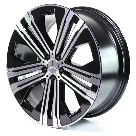 Jantes 22 pouces EQS V297 noir Original Mercedes-Benz | A2974011200 7X23-B