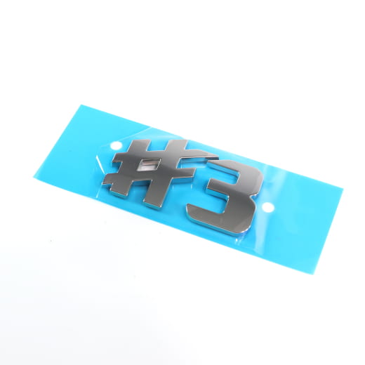 #3 opschrift achterklep smart #3 THREE chroom mat origineel | QAP8893083332