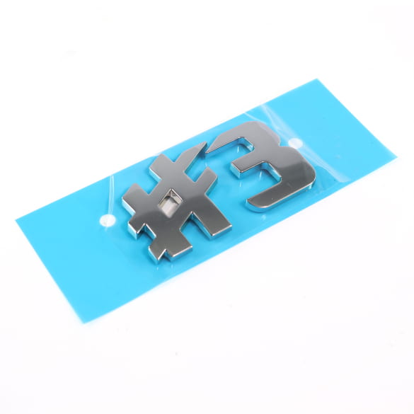 #3 opschrift achterklep smart #3 THREE HC11 chroom mat origineel smart