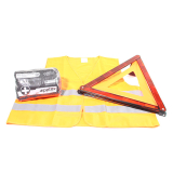 Set combinato auto 3 in 1 primo soccorso (triangolo di emergenza, borsa di pronto soccorso, giubbotto ad alta visibilità)