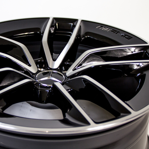 Set cerchi E53 AMG da 20 pollici Mercedes-Benz E-Klasse 213 a 5 doppie razze nero | A2134014900/5000-7X23