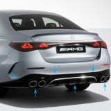 53 AMG achterdiffusor E-Klasse W214 Limousine incl. AMG-uitlaatsierstukken Origineel Mercedes-AMG