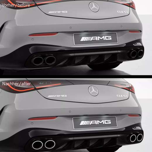 Embouts d’échappement chromés CLE 53 AMG CLE Coupé C236 Original Mercedes-AMG | C236-Auspuffblenden-Chrom