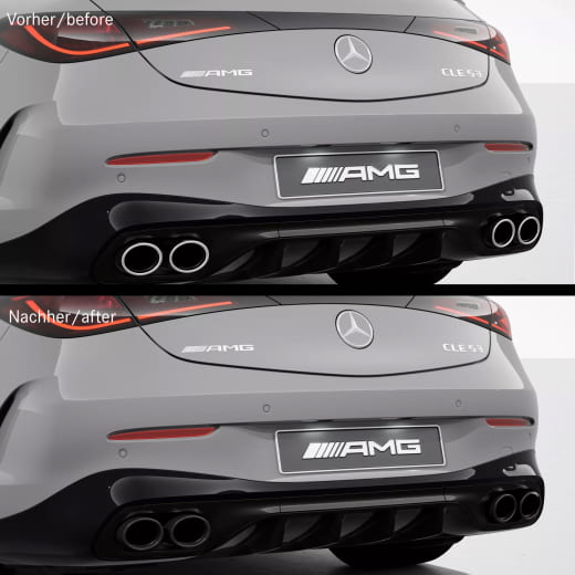 Embouts d'échappement noirs CLE 53 AMG CLE Cabriolet A236 Original Mercedes-AMG | A236-Auspuffblenden-schwarz