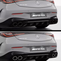 CLE 53 AMG exhaust trims chrome CLE convertible A236 Original Mercedes-AMG | A236-Auspuffblenden-Chrom