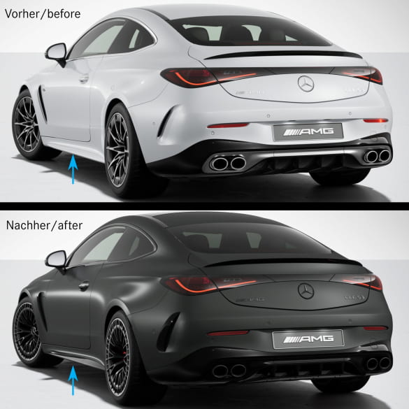 53 AMG side skirts CLE Coupé C236 Night pakket ombouw Orig.  | Seitenschweller-Night-CLE