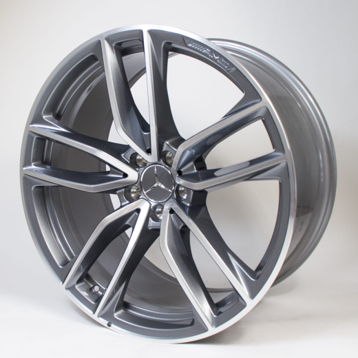 Juego de llantas GLC 63 AMG 21 pulgadas | Original Mercedes-Benz X253/C253 | gris himalaya torneado brillante | A2534013800/39007X21