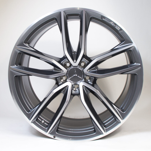 Juego de llantas GLC 63 AMG 21 pulgadas | Original Mercedes-Benz X253/C253 | gris himalaya torneado brillante | A2534013800/39007X21