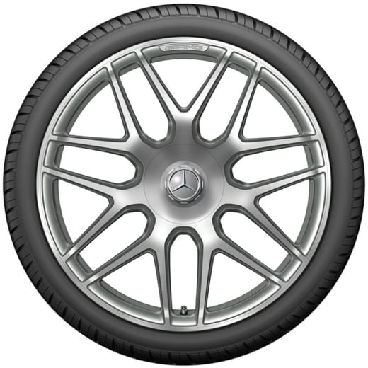 Juego de llantas AMG 22 pulgadas 63 G-Klasse W465 rueda de radios cruzados titanio gris | A4634012000 7X21-W465