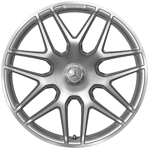 Juego de llantas AMG 22 pulgadas 63 G-Klasse W465 rueda de radios cruzados titanio gris | A4634012000 7X21-W465