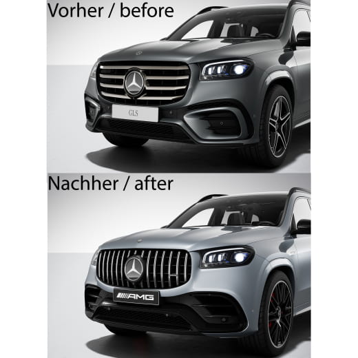 Pare-choc avant 63 AMG GLS X167 Mopf calandre Panamericana origine Mercedes-AMG | X167-FL-63AMG-Front