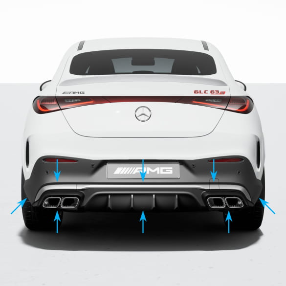 63 AMG rear diffusor GLC C254 Coupe incl. AMG exhaust tips Genuine Mercedes-AMG | GLC-C254-Diffusor-K