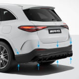 63 AMG rear diffusor GLC X254 SUV incl. AMG exhaust tips Genuine Mercedes-AMG