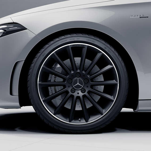 A 35 AMG 19 inch multi-spoke rims black matte A-Class W177 Mercedes-AMG ...