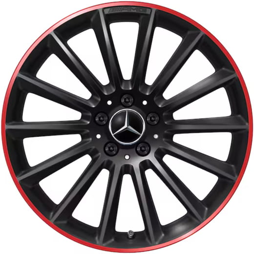 Jantes A 35 AMG 19 pouces Classe A V177 multibranches noir rouge | A1774011900 9Y31-V177