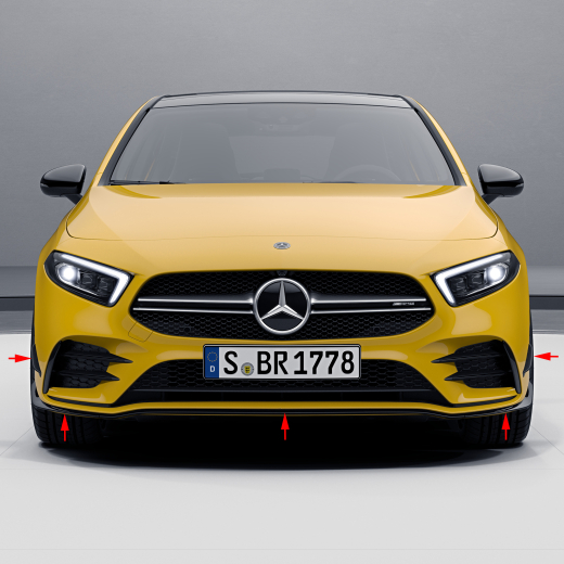 A 35 AMG spoiler delantero Aero y flaps Clase A 177 Original Mercedes-Benz | A35-front-Aero