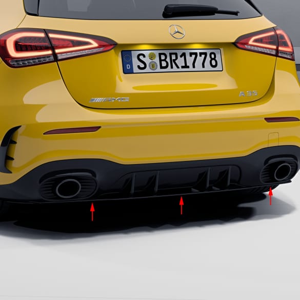 A 45 / 35 AMG aerodynamica diffuserlip achter A-Klasse 177 Original Mercedes-Benz