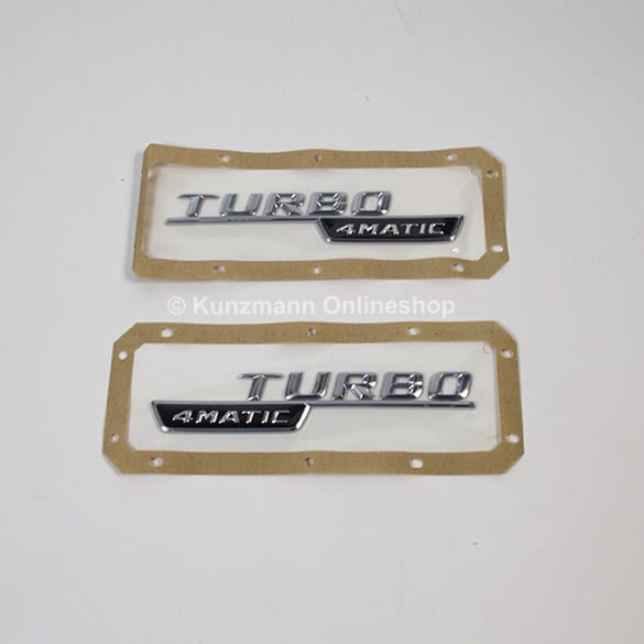 Turbo 4MATIC logo set AMG A 35 A-Class W177 genuine Mercedes-Benz | A2478174900/5000
