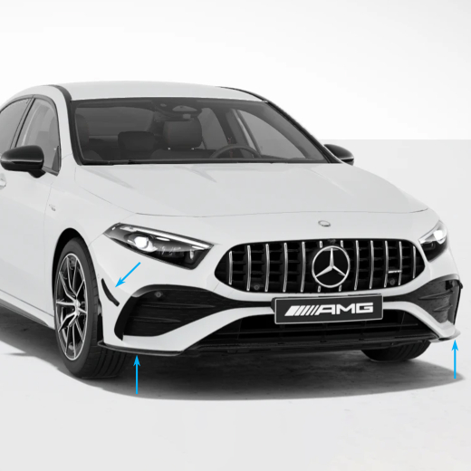 A 35 Facelift AMG Aero Flaps Classe A 177 Original Mercedes-AMG | A35-FL-flaps-front