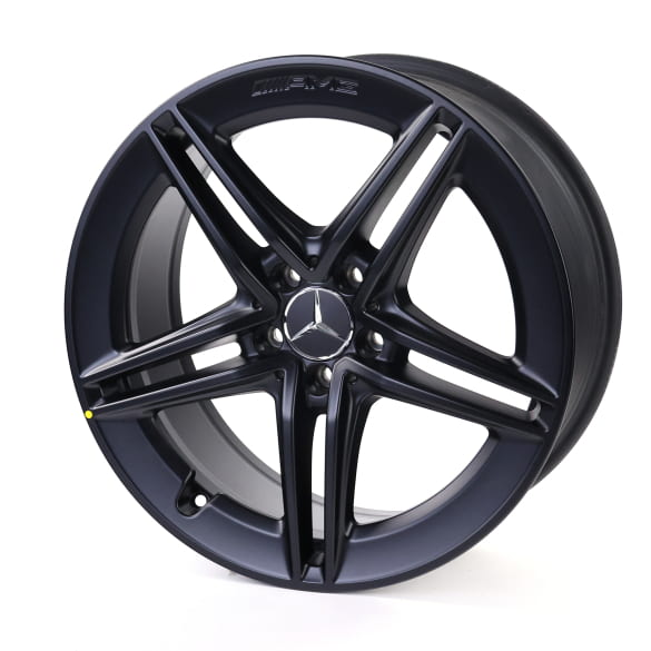 A 45 AMG 19 inch rim set A-Class W177 5-doublespoke-design black matte Mercedes-AMG