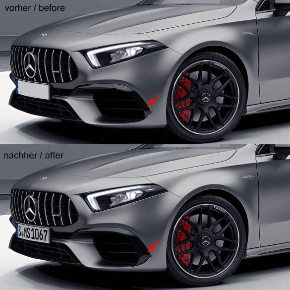 A 45 AMG Aero Flaps voorzijde A-Klasse W177 Originele Merced | A45-flaps-aero