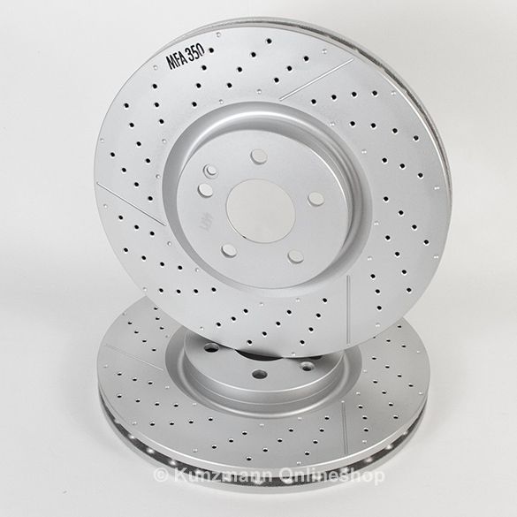 A 45 AMG brake disc set front axle A-Class W176 genuine Mercedes-Benz | A1764210212-Satz-A45