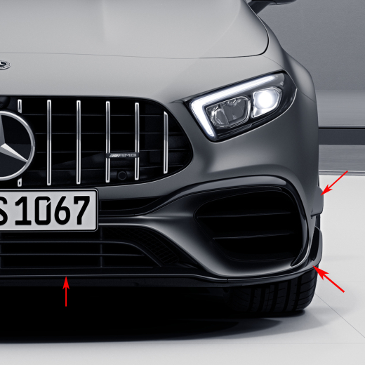 A 45 AMG spoiler anteriore Aero & flap Classe A W177 Original Mercedes-Benz | A45-front-aero