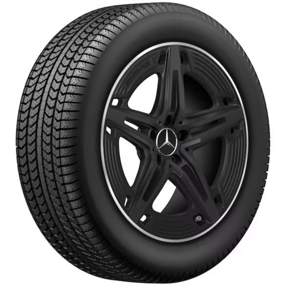 A35 AMG 19 inch velgen A-Klasse W177 5 dubbele spaken zwart | A1774014400 7X71-W177
