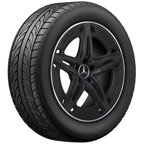 A35 AMG 19-inch wheels A-Class W177 5-twin spokes black | A1774014400 7X71-W177