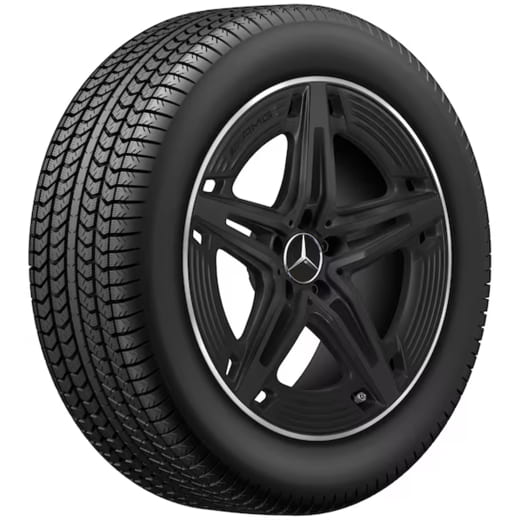 A35 AMG 19-inch wheels A-Class W177 5-twin spokes black | A1774014400 7X71-W177