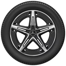 A35 AMG 19-inch wheels A-Class W177 5-twin spokes black high-sheen | A1774014400 7X36-W177