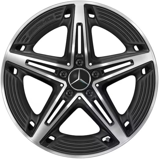 A35 AMG 19 Zoll Felgen A-Klasse V177 5-Doppelspeichen schwarz glanzgedreht | A1774014400 7X36-V177