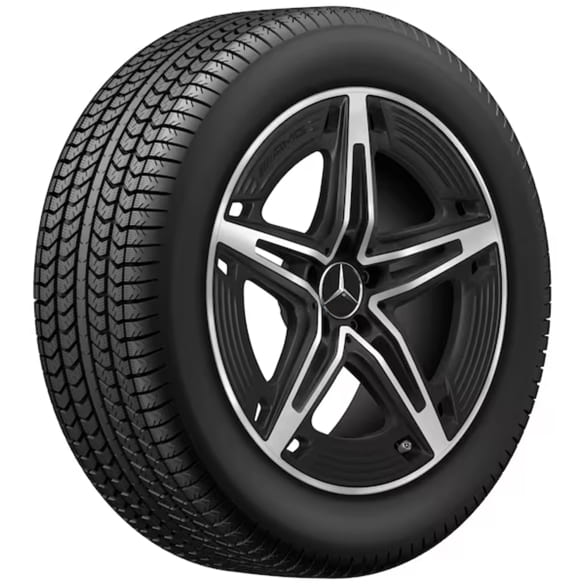 A35 AMG 19 Zoll Felgen A-Klasse V177 5-Doppelspeichen schwarz glanzgedreht | A1774014400 7X36-V177