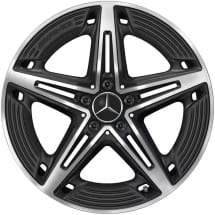 A35 AMG 19 Zoll Felgen A-Klasse W177 5-Doppelspeichen schwarz glanzgedreht | A1774014400 7X36-W177