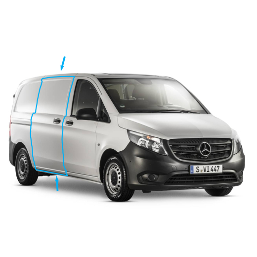 A4477308202 Porte latérale droite Vito W447 Original Mercedes-Benz | A4477308202