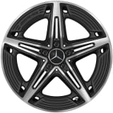 A45 AMG 19 inch velgen A-Klasse W177 5-spaaks zwart mat glansgedraaid Original Mercedes-AMG