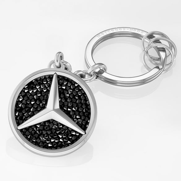 Keychains Saint Tropez Swarovski Silver Black Genuine Mercedes Benz Collection