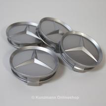 Naafdoppen set verdiept glanszilver Origineel Mercedes-Benz | B66470203-Satz