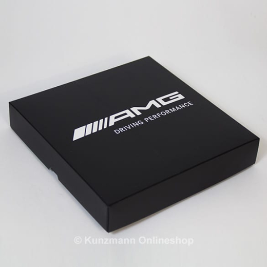 Cache moyeu AMG avec emblème AMG argent / noir Original Mercedes-Benz | A0004003100