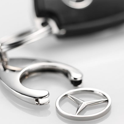 Porte-clés jeton de caddie étoile argent Collection originale Mercedes-Benz | B66956285