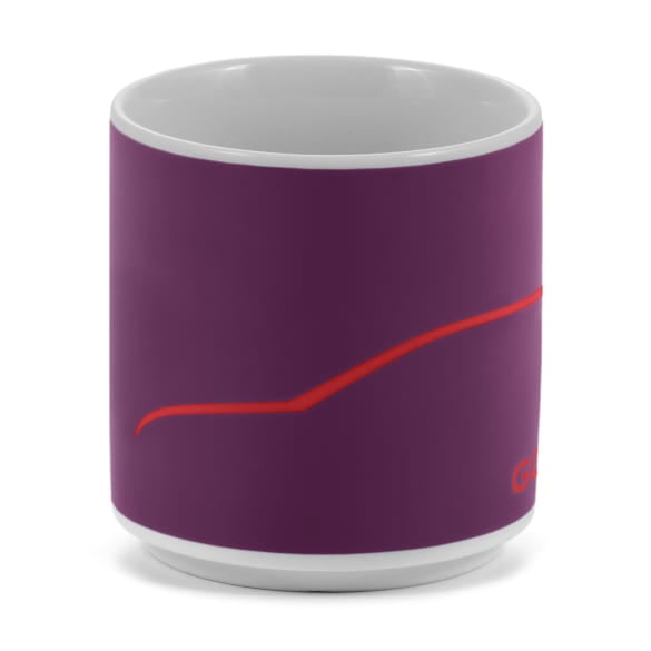 Tasse Becher Porzellan 250 ml lila rot Original VW | 5HG069601A